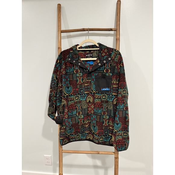 Kavu Teannaway Fleece Sweatshirt Vibes Size Medium - Picture 2 of 8